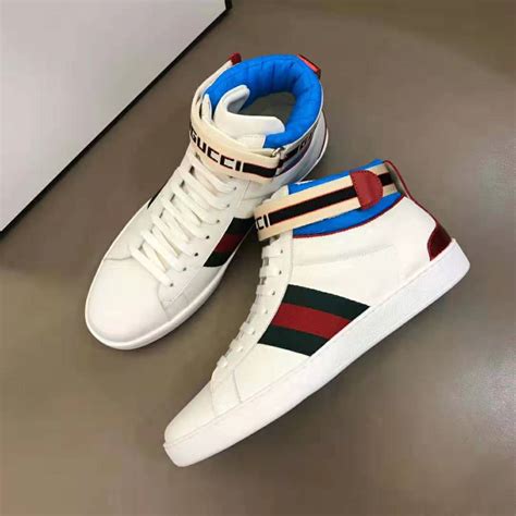 ace gucci stripe high-top sneaker|gucci ace high top sneakers.